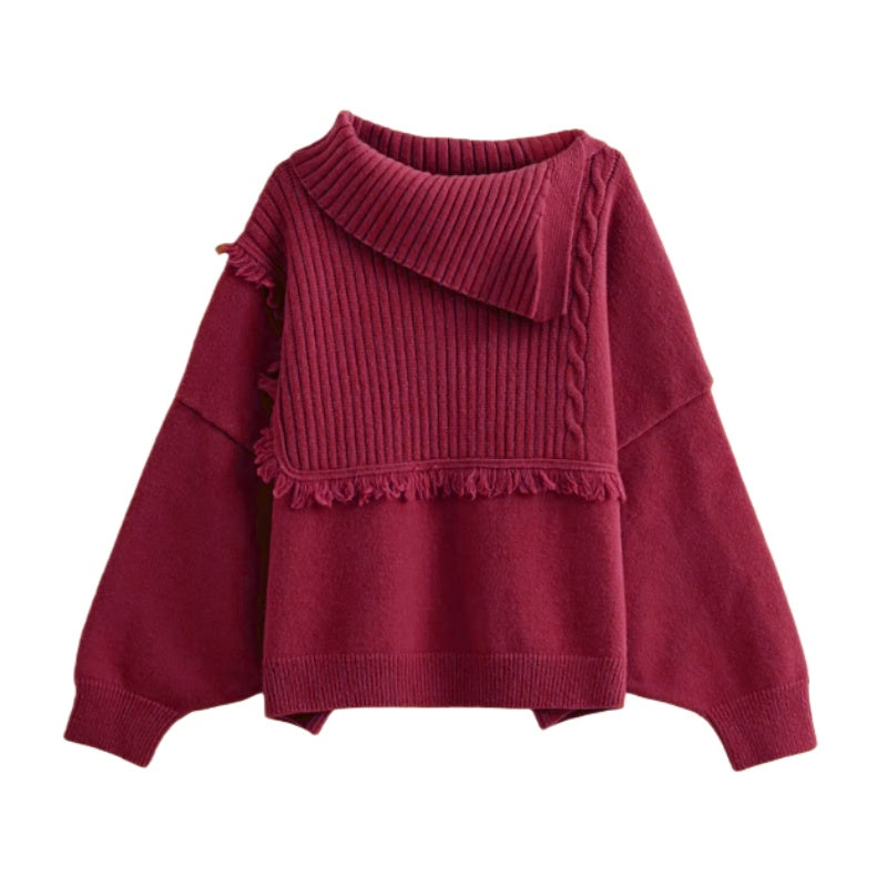 Navy Collar Stylish And Fashionable Sweater